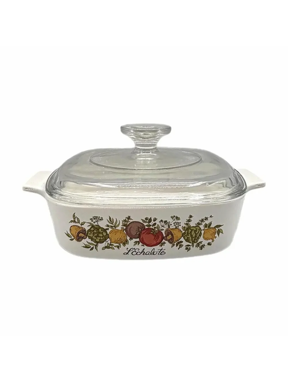Vintage CorningWare L’Echalote A-1-B 1 Quart Casserole Dish with Glass Lid A7C